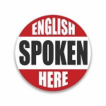 English Spoken Here  Sticker (Peel N' Stick)